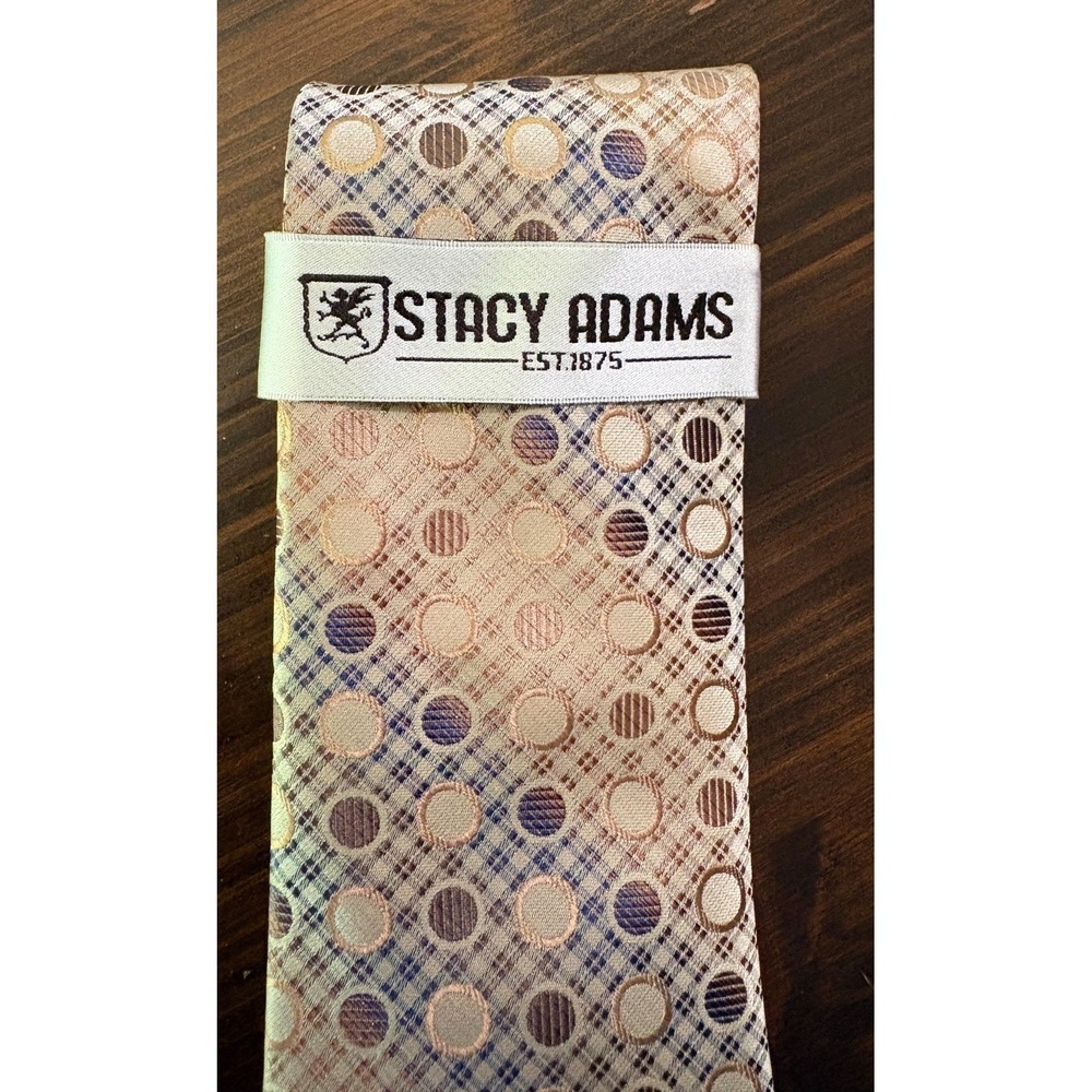 Stacy Adam's Tie Necktie Men's Hand Made L58" x W3.5" Microfiber